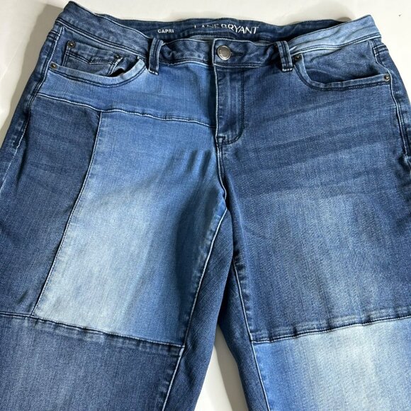 Lane Bryant Women's size 14 Mid-rise Blue Capri - Picture 4 of 14